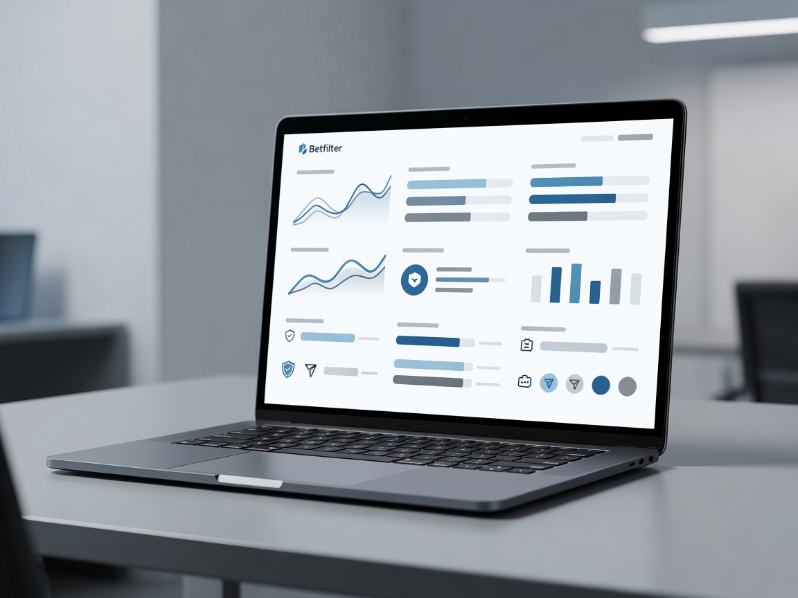 A laptop displaying Betfilter dashboard